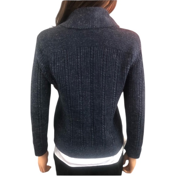 Lauren Jean Co. Navy V -Neck Cardigan Sweater M. - Picture 3 of 8